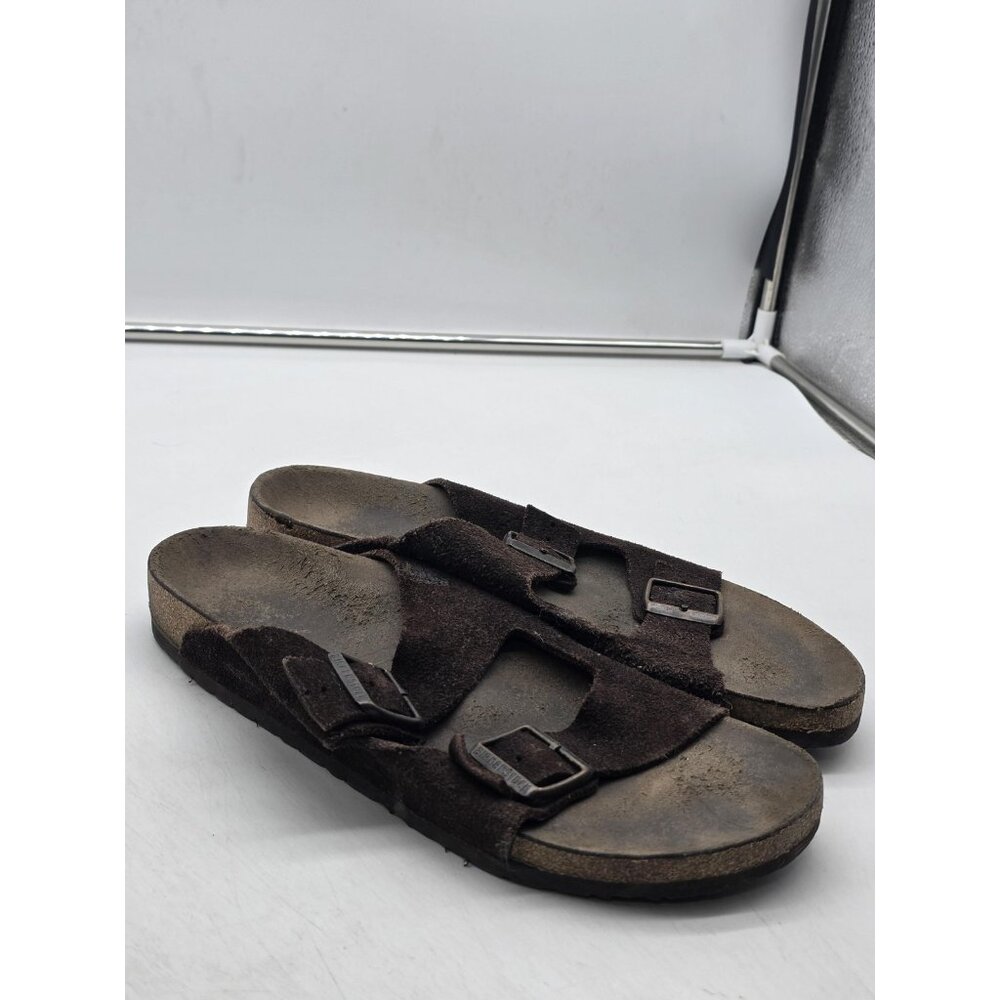 Birkenstock Arizona Sandals Womens Size 42 Brown Suede Double Strap Slide Shoes